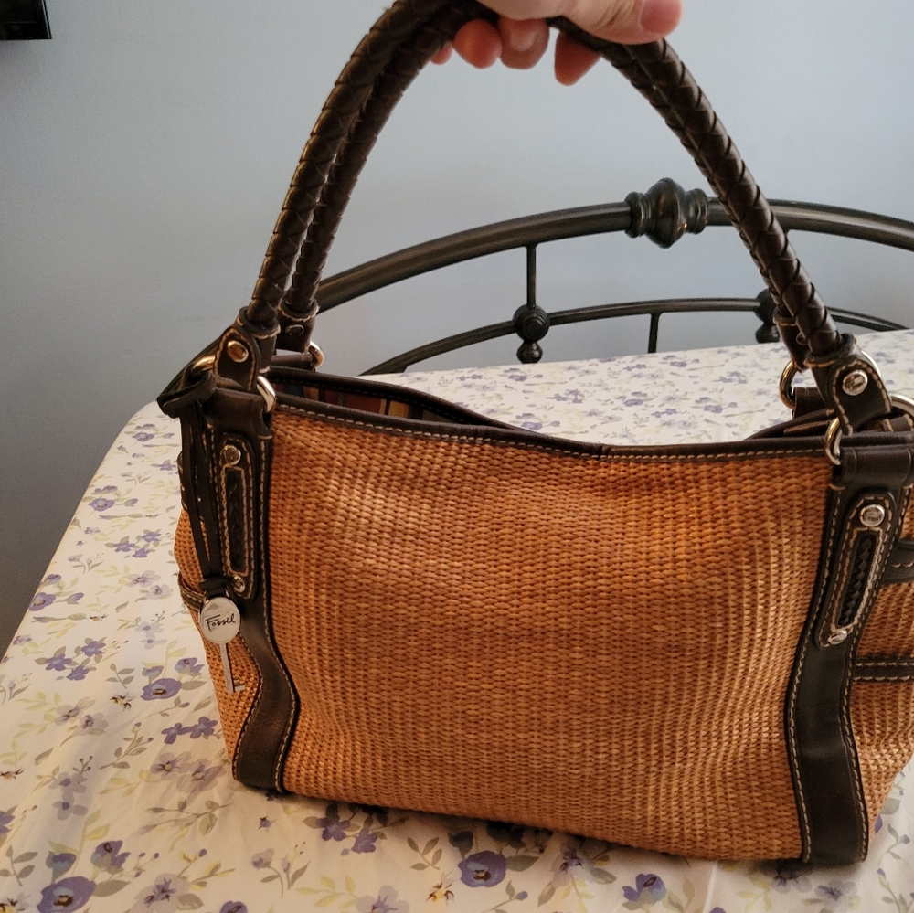 Fossil Woven Shoulder Bag